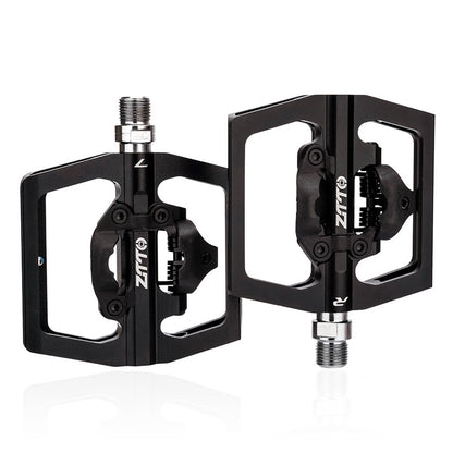 ZTTO STPD15 1 Pair Bicycle Anti-slip Pedals Aluminum Alloy Bike Cycling SPD Flat Pedals with Cleats