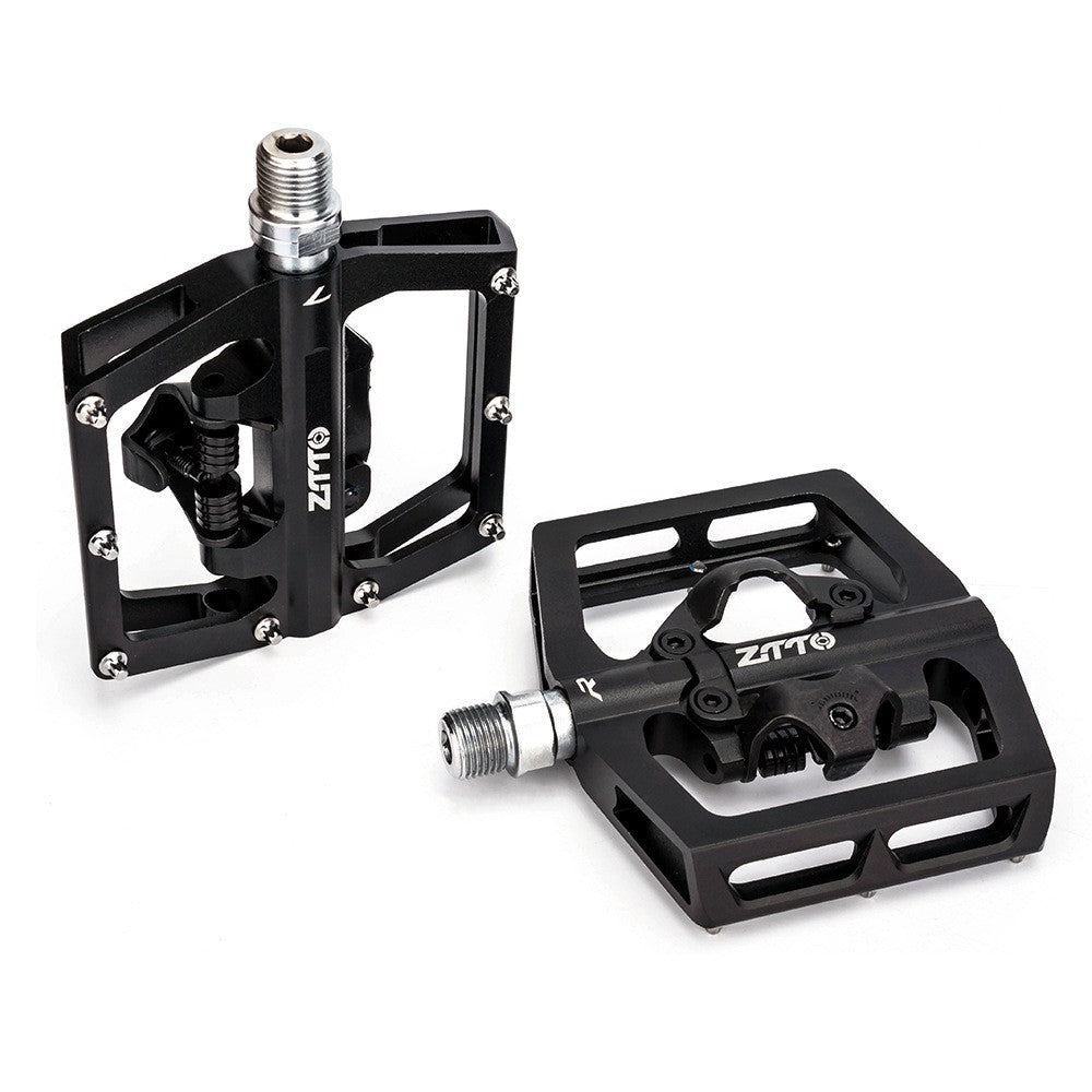 ZTTO STPD15 1 Pair Bicycle Anti-slip Pedals Aluminum Alloy Bike Cycling SPD Flat Pedals with Cleats