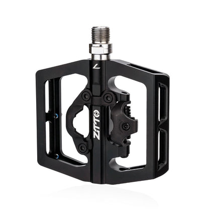ZTTO STPD15 1 Pair Bicycle Anti-slip Pedals Aluminum Alloy Bike Cycling SPD Flat Pedals with Cleats