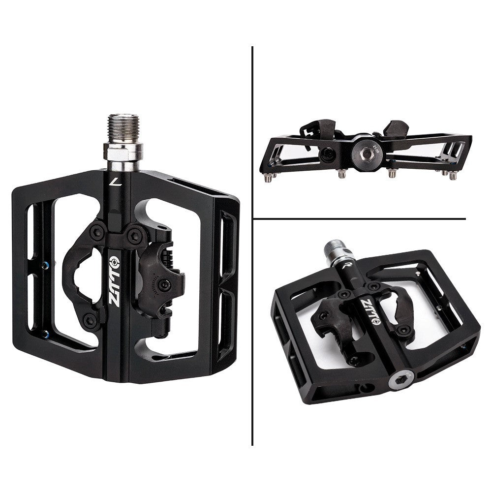 ZTTO STPD15 1 Pair Bicycle Anti-slip Pedals Aluminum Alloy Bike Cycling SPD Flat Pedals with Cleats