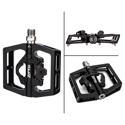 ZTTO STPD15 1 Pair Bicycle Anti-slip Pedals Aluminum Alloy Bike Cycling SPD Flat Pedals with Cleats