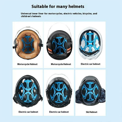 XKGJ Helmet Liner Pad Flexible Silicone Head Protection Cushion for Motorcycle Cycling Helmets