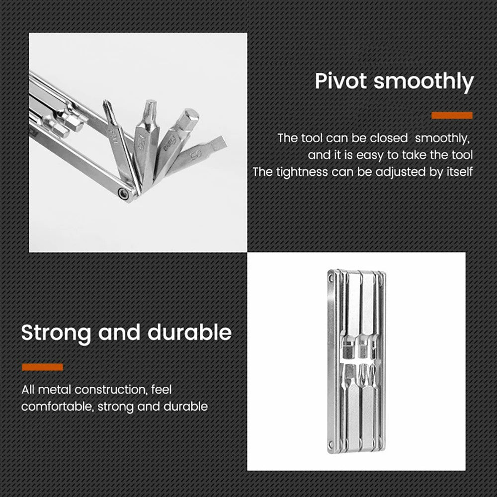 BENGGUO BG-9897 MTB Bike Repair Kits 8 In 1 Multi-Function Bike Tools Foldable Maintenance Wrench