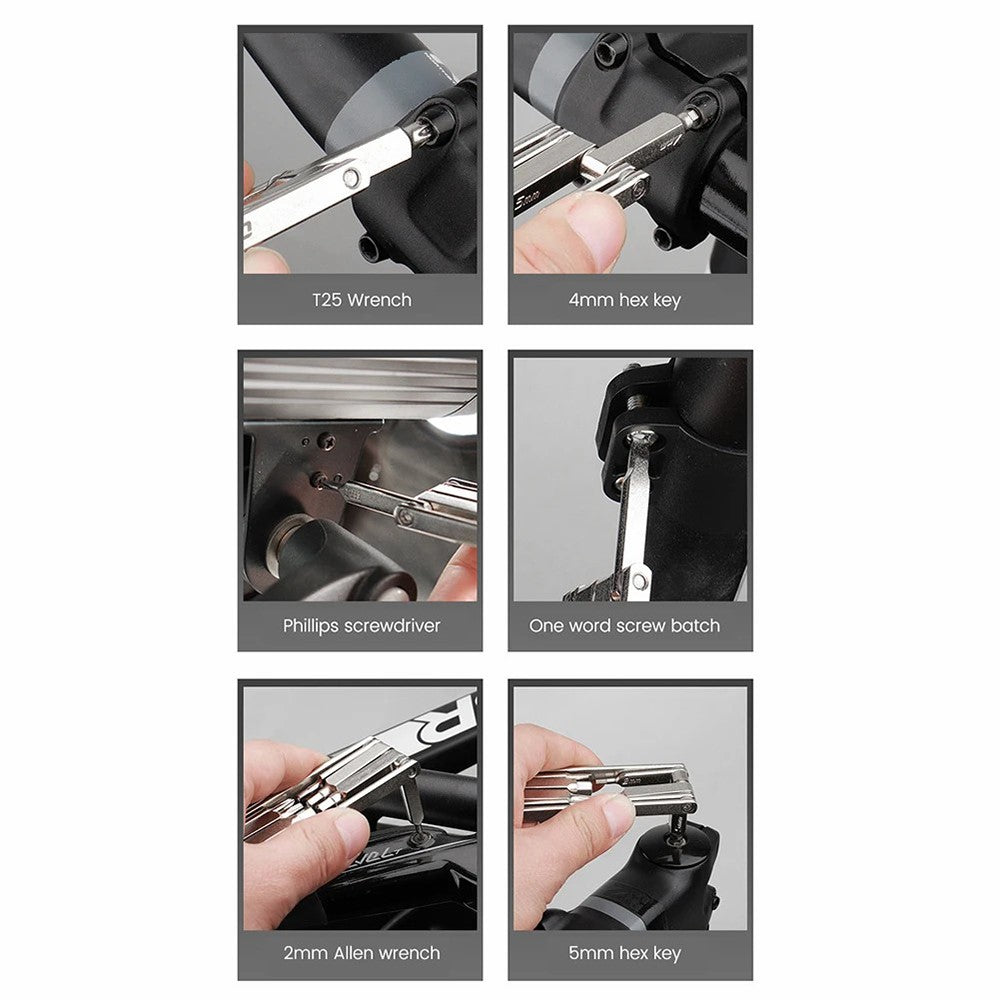 BENGGUO BG-9897 MTB Bike Repair Kits 8 In 1 Multi-Function Bike Tools Foldable Maintenance Wrench