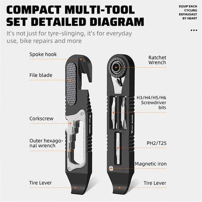 WEST BIKING YP0719393 2Pcs Bicycle Tire Crowbar Hex Wrench Multifunctional Bike Repair Tool