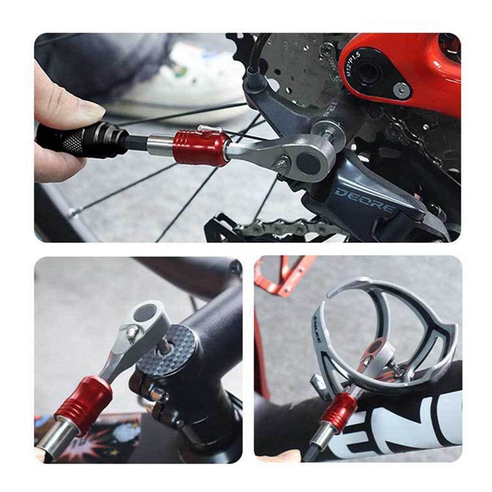 ENLEE E22904 Outdoor Cycling Ratchet Wrench Tool Kit Set for Bicycle Repair with Storage Bag