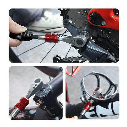 ENLEE E22904 Outdoor Cycling Ratchet Wrench Tool Kit Set for Bicycle Repair with Storage Bag