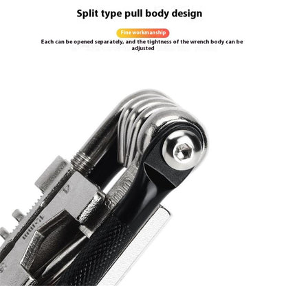 RIDERACE RR9516BK Multifunction Bicycle Maintenance Tool Kit Cutter Screwdriver Bike Repair Tools Set