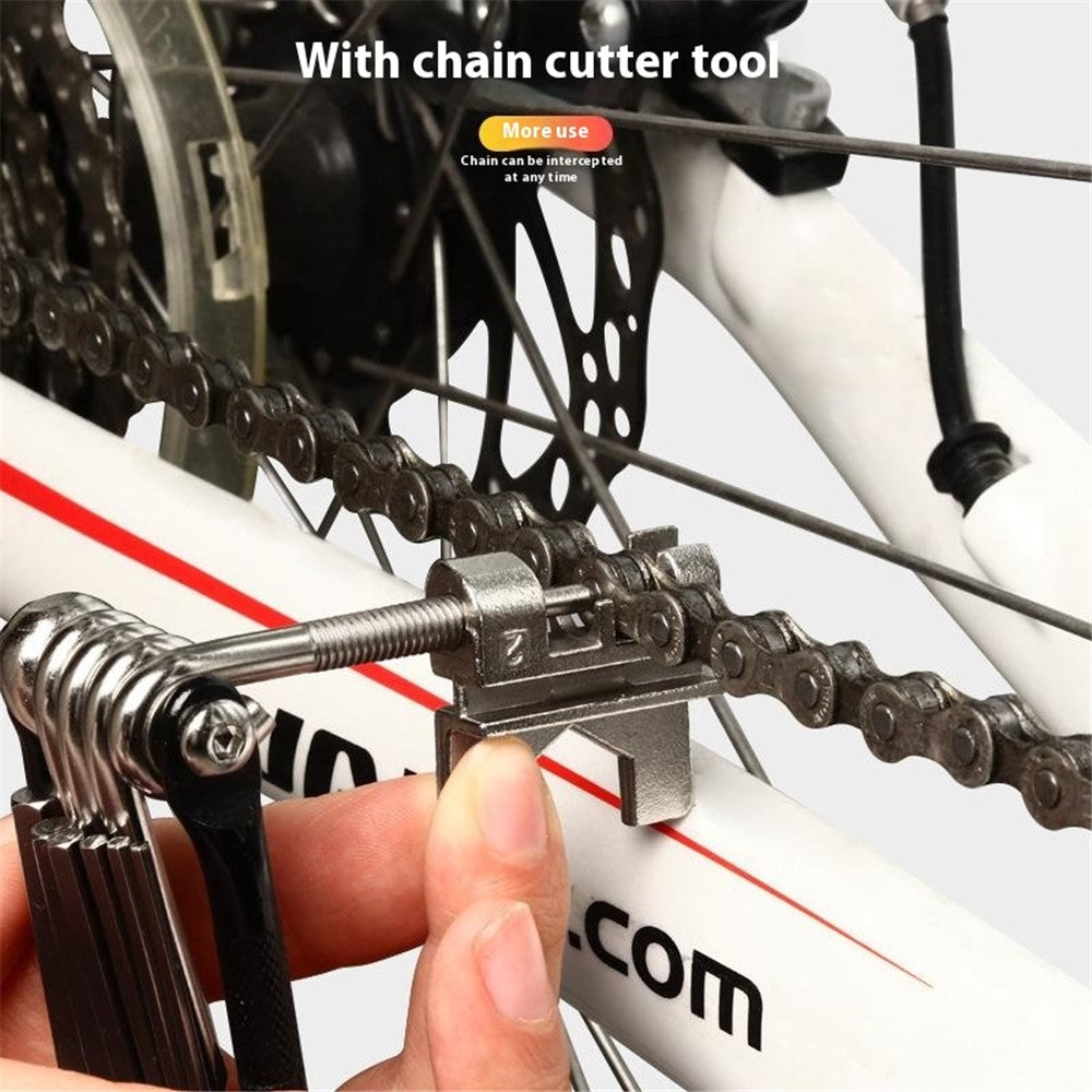 RIDERACE RR9516BK Multifunction Bicycle Maintenance Tool Kit Cutter Screwdriver Bike Repair Tools Set