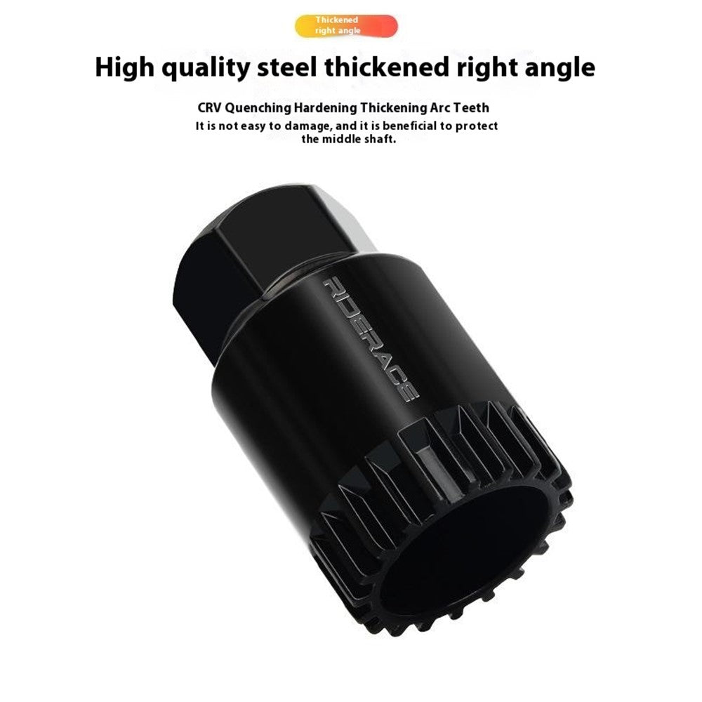 RIDERACE RR9528BK MTB Bike Bottom Bracket Flywheel Sleeve CRV Bottom Bracket Removal Tool
