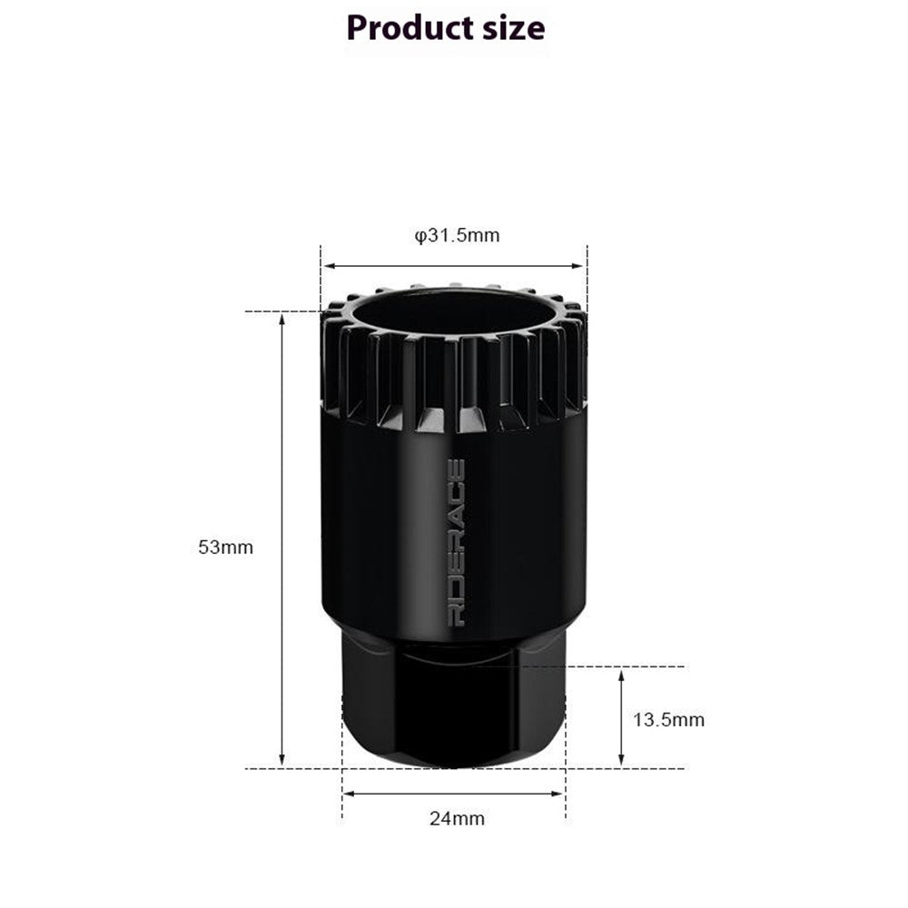 RIDERACE RR9528BK MTB Bike Bottom Bracket Flywheel Sleeve CRV Bottom Bracket Removal Tool