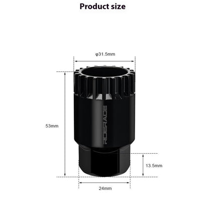 RIDERACE RR9528BK MTB Bike Bottom Bracket Flywheel Sleeve CRV Bottom Bracket Removal Tool