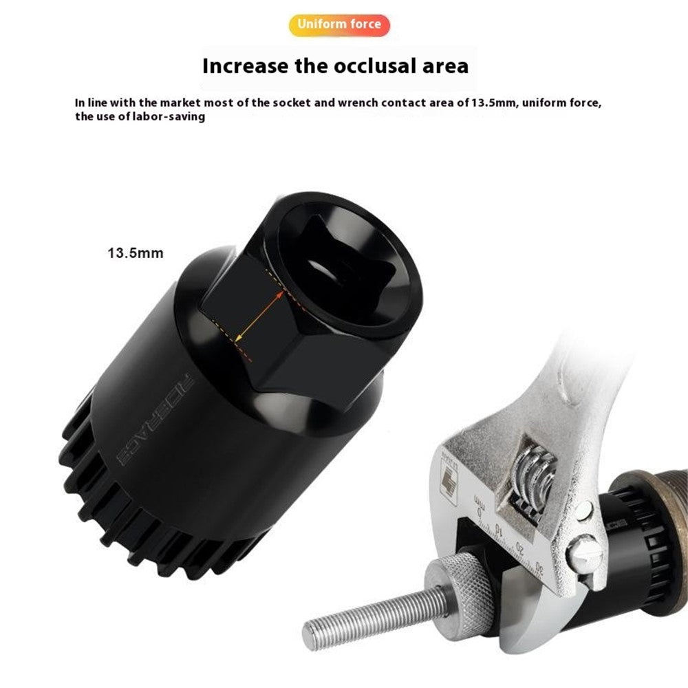 RIDERACE RR9528BK MTB Bike Bottom Bracket Flywheel Sleeve CRV Bottom Bracket Removal Tool