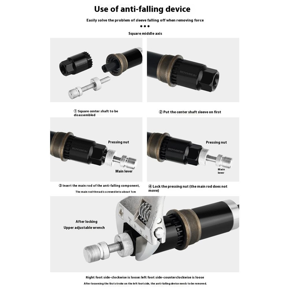 RIDERACE RR9528BK MTB Bike Bottom Bracket Flywheel Sleeve CRV Bottom Bracket Removal Tool