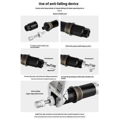 RIDERACE RR9528BK MTB Bike Bottom Bracket Flywheel Sleeve CRV Bottom Bracket Removal Tool