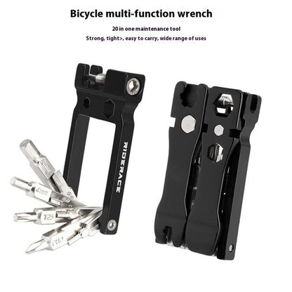 RIDERACE RR9350 Bicycle Tool Kit Compact Size 20 in 1 Bike Repair Tools Set