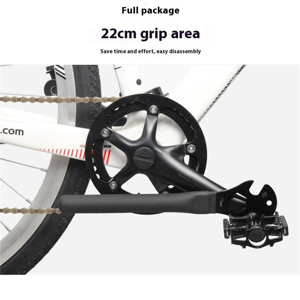 RIDERACE RR9369 High Carbon Steel Long Handle Bicycle Pedal Removal Wrench Bike Repair Tool