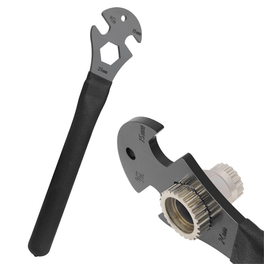RIDERACE RR9369 High Carbon Steel Long Handle Bicycle Pedal Removal Wrench Bike Repair Tool