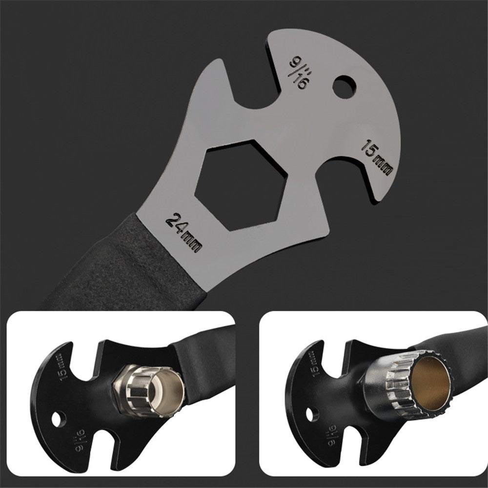 RIDERACE RR9369 High Carbon Steel Long Handle Bicycle Pedal Removal Wrench Bike Repair Tool