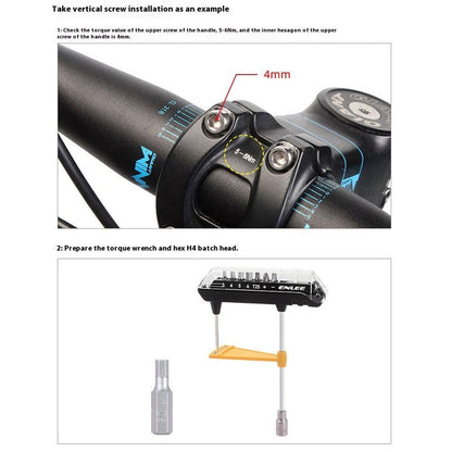 ENLEE TL-12 S2 Alloy Steel Bike Torque Wrench Screwdriver Bit Set Bicycle Repair Tool Kit
