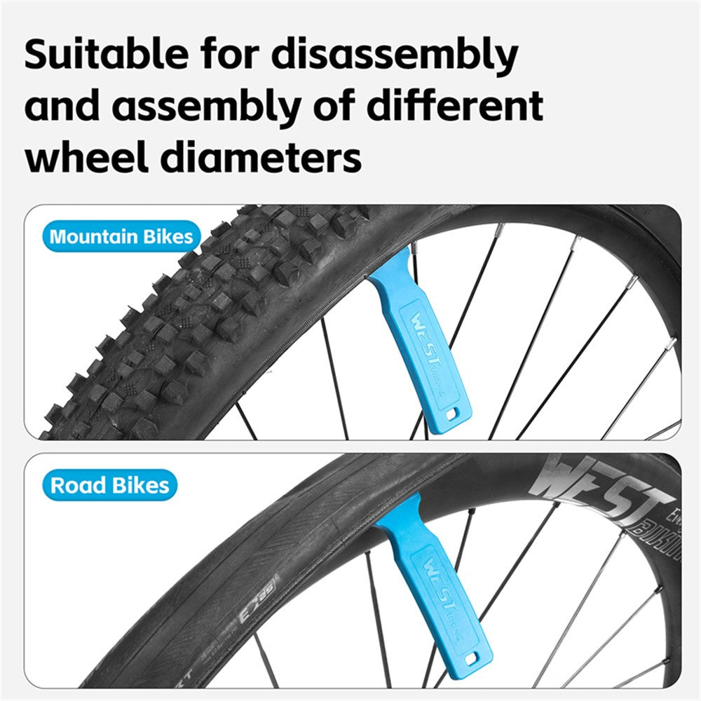 WEST BIKING Bicycle Tire Lever Nylon Integrated Tire Removal Tool for Mountain / Road Bikes