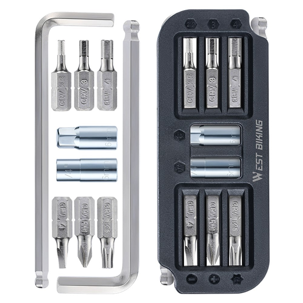 WEST BIKING YP0719446 10 In 1 Portable Bicycle Repair Tool Multifunction Combination Wrench
