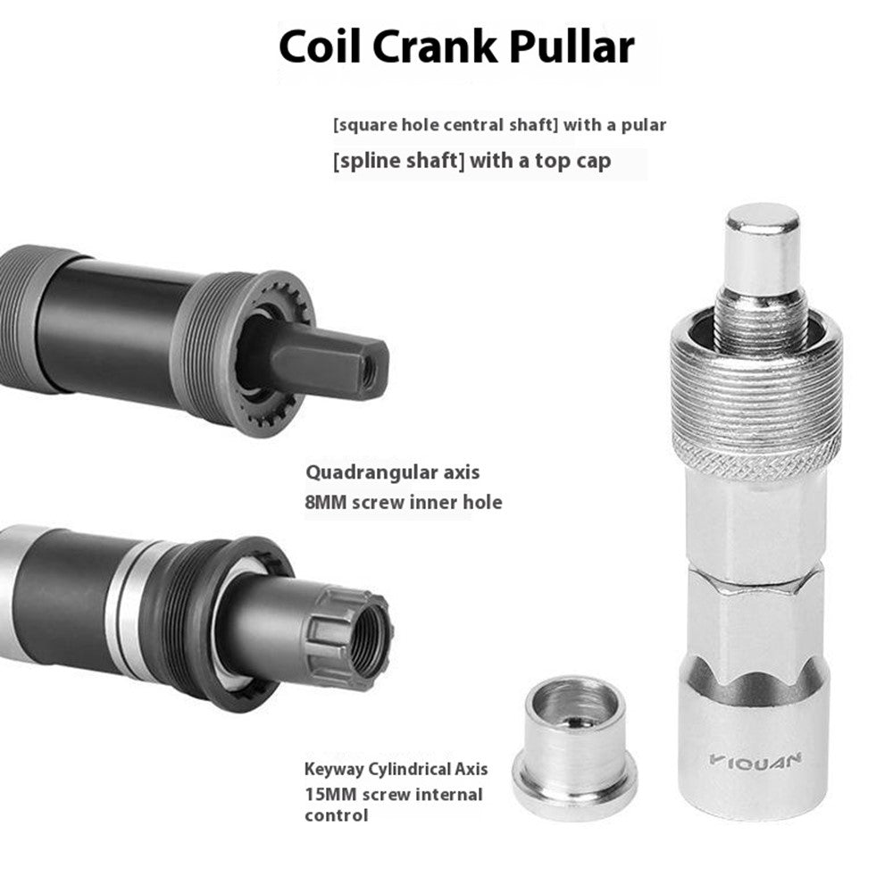 YIQUAN 13FQ0107 Bike Crank Puller Tool Set High-Carbon Steel Mountain Road Bicycle Crankset Removal Tool