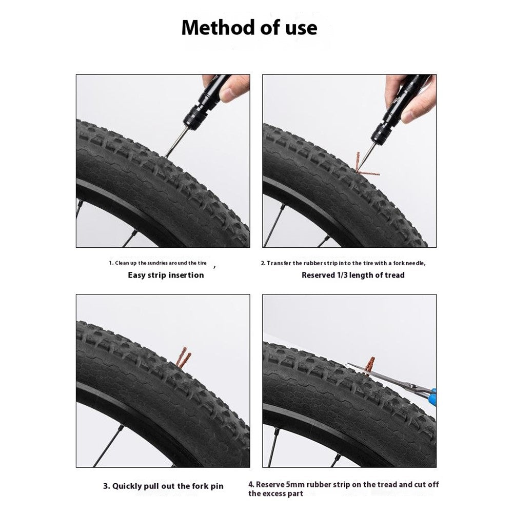 ROCKBROS 43210006 / BG-9901 Mountain Road Bike Tubeless Tire Repair Kit with Rubber Strips