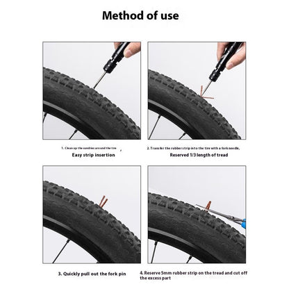 ROCKBROS 43210006 / BG-9901 Mountain Road Bike Tubeless Tire Repair Kit with Rubber Strips