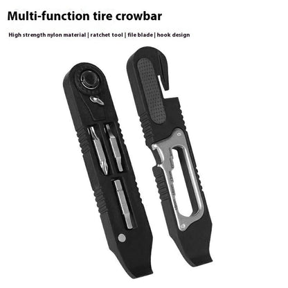 1 Pair Multifunction Bicycle Tire Lever Set with Ratchet Wrench  /  Hex Key for Road Mountain Bike Repair Tool