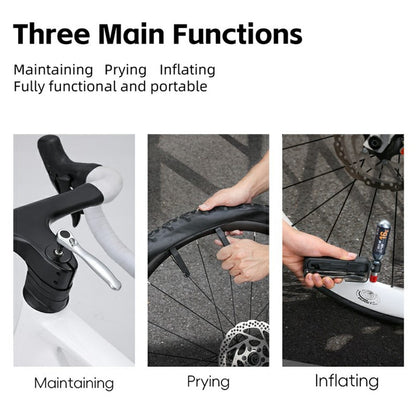 WEST BIKING 0719452B0000 Bike Repair Tool Kit Multifunctional Hex Key CO2 Inflator Valve Set for Bicycle Maintenance