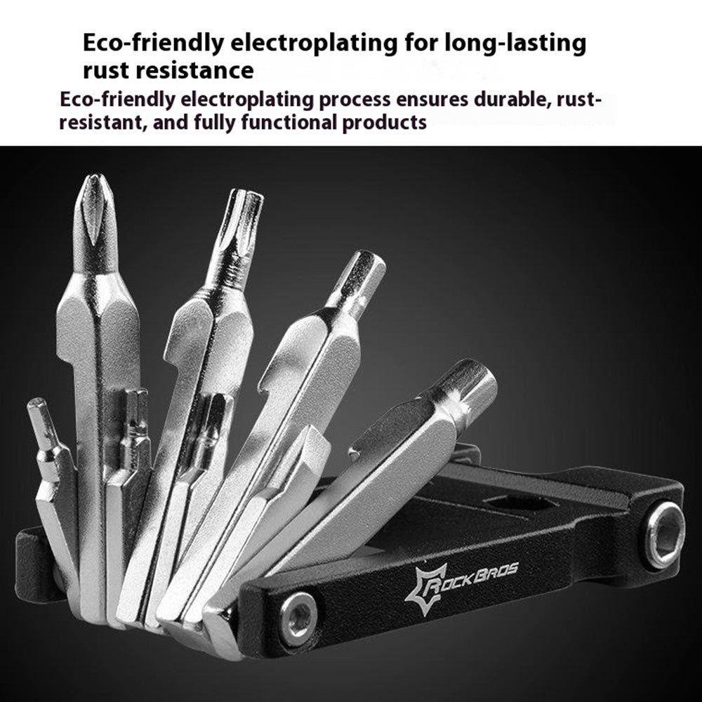 ROCKBROS GJ8002 16 in 1 Multifunction Bicycle Repair Tool Set for Mountain Road Bikes Hex Socket Cycling Screwdriver Kit