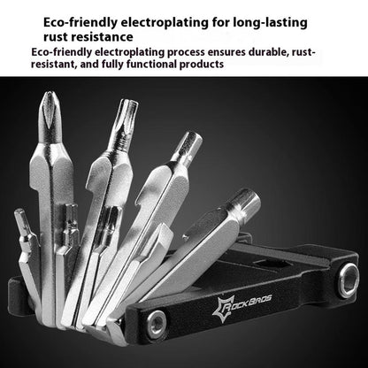 ROCKBROS GJ8002 16 in 1 Multifunction Bicycle Repair Tool Set for Mountain Road Bikes Hex Socket Cycling Screwdriver Kit