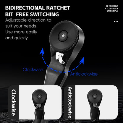 WEST BIKING YP0719453 Portable Bicycle Ratchet Wrench Set Multifunctional Bike Repair Tool Kit