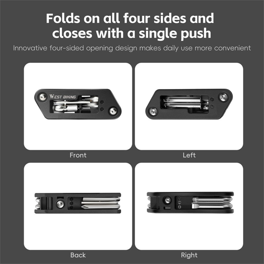 WEST BIKING YP0719488 10 in 1 Multitool for Bicycle Repair Kit Portable Screwdriver Hex Wrench Cycling Equipment