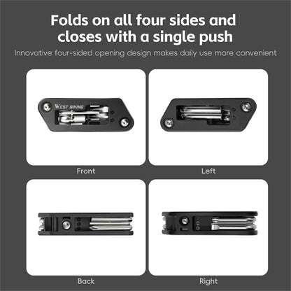 WEST BIKING YP0719488 10 in 1 Multitool for Bicycle Repair Kit Portable Screwdriver Hex Wrench Cycling Equipment