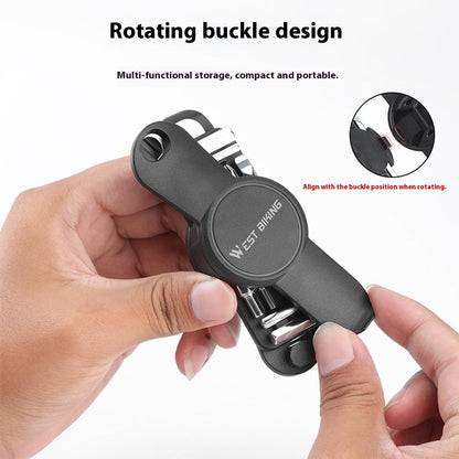 WEST BIKING YP0719487 Multi-Function Bike Repair Tool Set Hexagon Wrench Spoke Wrench for Bicycle / Electric Bike / Motorcycle