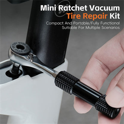 WEST BIKING YP0719484 Portable Bike Repair Tool Kit Mini Ratchet Wrench Set Vacuum Tire Patch Kit for Bicycle  /  E-Bike  /  Motorcycle