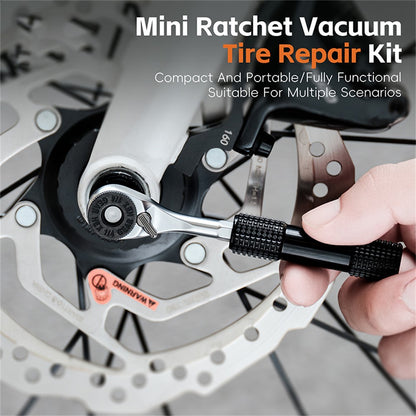 WEST BIKING YP0719484 Portable Bike Repair Tool Kit Mini Ratchet Wrench Set Vacuum Tire Patch Kit for Bicycle  /  E-Bike  /  Motorcycle