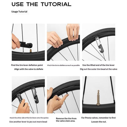 ROCKBROS 430002001 Multifunctional Tire Lever Bicycle Repair Tool Ratchet Wrench for Mountain Road Bike