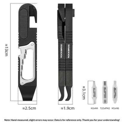 ROCKBROS 430002001 Multifunctional Tire Lever Bicycle Repair Tool Ratchet Wrench for Mountain Road Bike