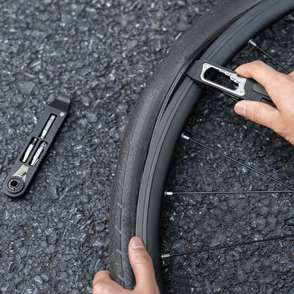 ROCKBROS 430002001 Multifunctional Tire Lever Bicycle Repair Tool Ratchet Wrench for Mountain Road Bike
