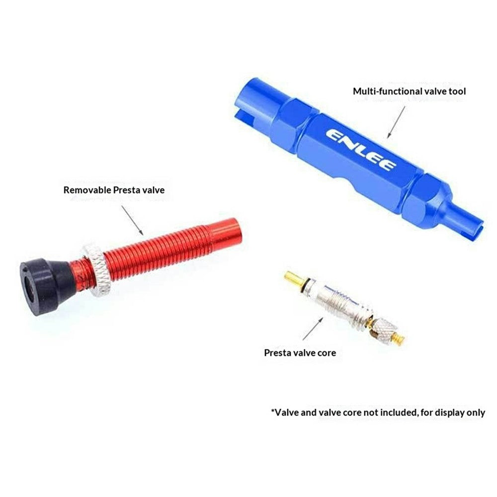 ENLEE E510 Bicycle Tire Valve Core Wrench Tool for FV / AV Valves Aluminum Alloy Portable Maintenance Tool