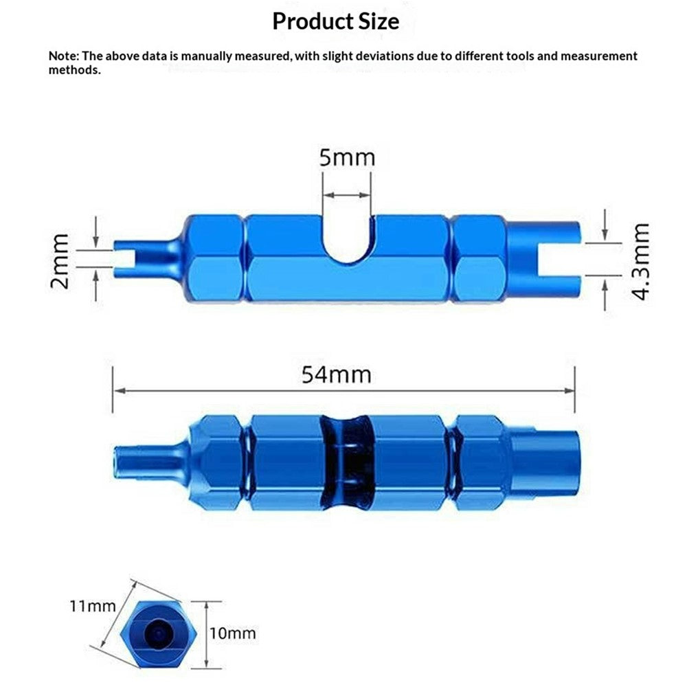 ENLEE E510 Bicycle Tire Valve Core Wrench Tool for FV / AV Valves Aluminum Alloy Portable Maintenance Tool