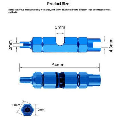 ENLEE E510 Bicycle Tire Valve Core Wrench Tool for FV / AV Valves Aluminum Alloy Portable Maintenance Tool