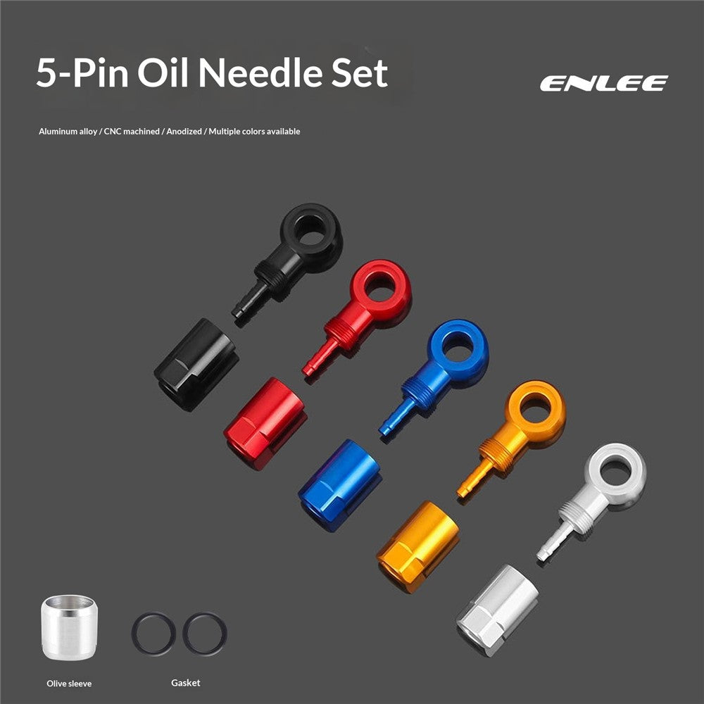 ENLEE E511 Bike Hydraulic Disc Brake Hose Connector Kit Olive Barb Set Bicycle Modification Accessory for SLX XT XTR