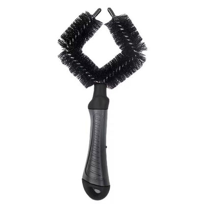 Bicycle Wheel Cleaner Brush Diamond Shape Dual Head Tire Chain Cassette Cleaning Tool 5cm Brush Head
