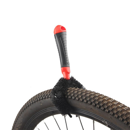Bicycle Wheel Cleaner Brush Diamond Shape Dual Head Tire Chain Cassette Cleaning Tool 5cm Brush Head