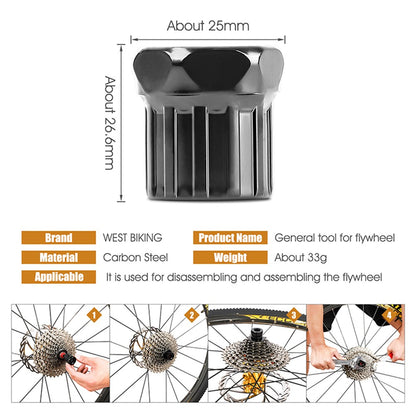 WEST BIKING YP0719240 Bicycle Repair Tool Kit Flywheel Remover Chain Breaker Crank Extractor Spoke Wrench MTB Road Bike Maintenance Set