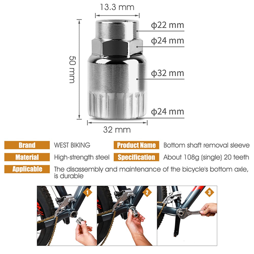 WEST BIKING YP0719240 Bicycle Repair Tool Kit Flywheel Remover Chain Breaker Crank Extractor Spoke Wrench MTB Road Bike Maintenance Set